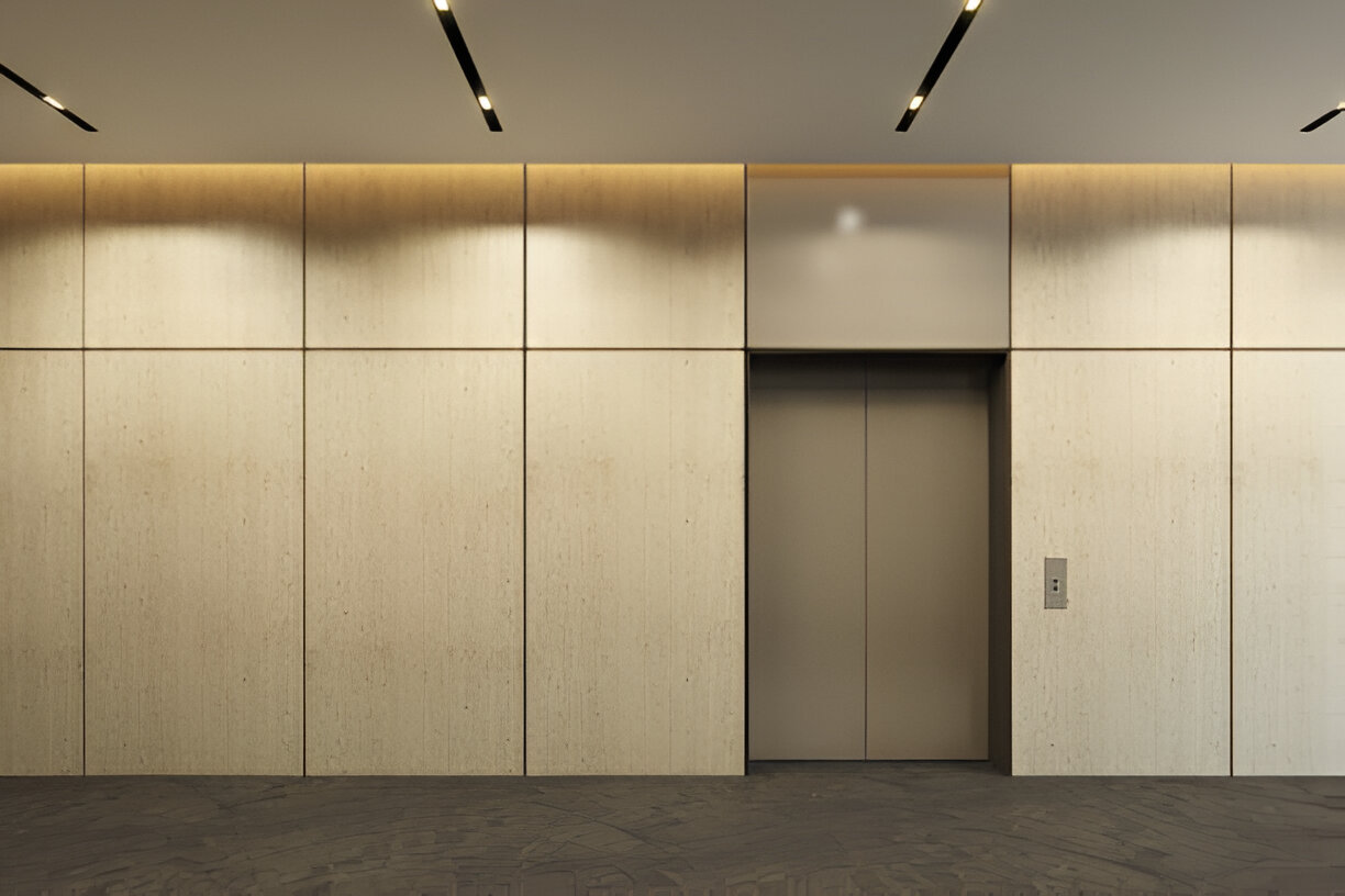 custom millwork in lobby